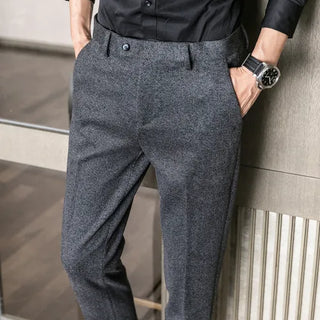 Pantalon en laine pour homme -QJ CINGA, Automne/Hiver Pantalon épais