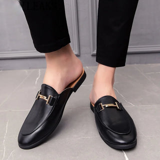 Mules cuir homme