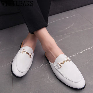 Mules cuir homme