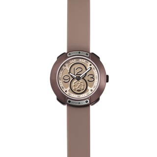 Montre Vista Numero tout marron en silicone