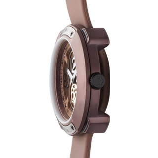 Montre Vista Numero tout marron en silicone