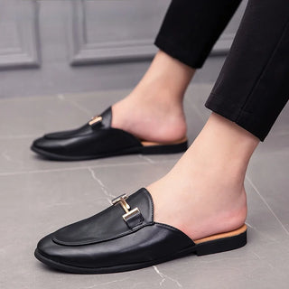 Mules cuir homme