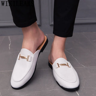 Mules cuir homme