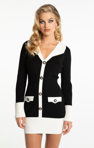 FLORA – Robe Mi-Longue Sport Chic à Col Dentelle