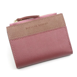 Portefeuille pour femme en cuir PU avec petit porte-cartes pliable en forme de cœur