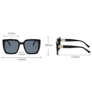 New Large Frame Square Sunglasses Women's Brand Designer Fashion Sun