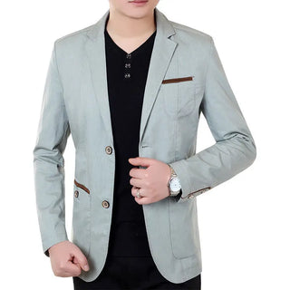 TURNER - Veste de costume pour hommes Blazers fins Printemps Automne Solide Affaires