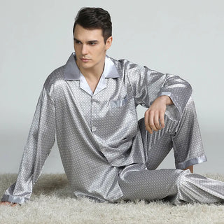 Pyjama 2 pièces pour homme grande taille – Confort et style pour les saisons printemps-automne