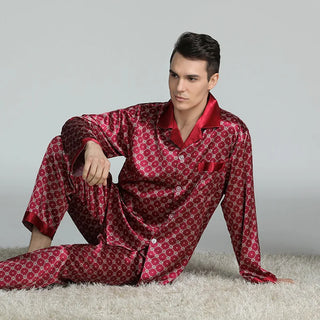 Pyjama 2 pièces pour homme grande taille – Confort et style pour les saisons printemps-automne