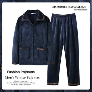 PAPOU - Ensemble de pyjama pour homme, automne et hiver