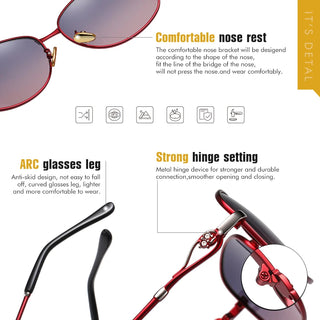 CoolPandas 2024 New Style Women's Sunglasses Gradient Polarized Lens