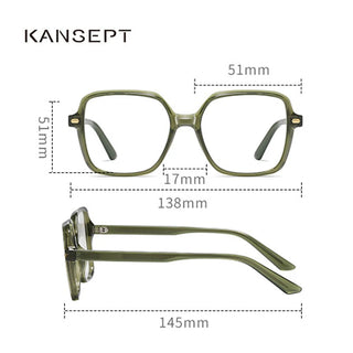 KANSEPT Women's Eyepieces for Reading Glasses Square Lunette Myopia