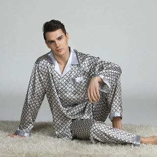 Pyjama 2 pièces pour homme grande taille – Confort et style pour les saisons printemps-automne