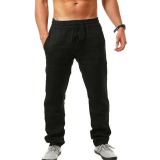 Pantalon en coton et lin pour homme – Style décontracté et confort automnal