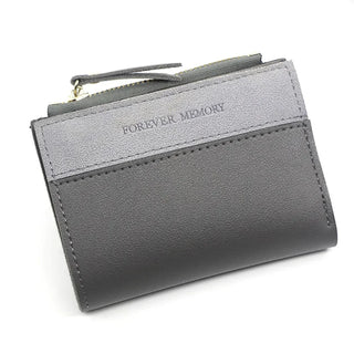 Portefeuille pour femme en cuir PU avec petit porte-cartes pliable en forme de cœur