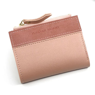 Portefeuille pour femme en cuir PU avec petit porte-cartes pliable en forme de cœur