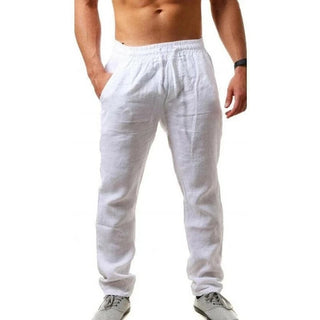 Pantalon en coton et lin pour homme – Style décontracté et confort automnal