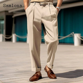 Pantalon large élégant à poches pour hommes / fête