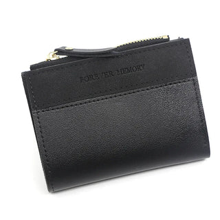 Portefeuille pour femme en cuir PU avec petit porte-cartes pliable en forme de cœur