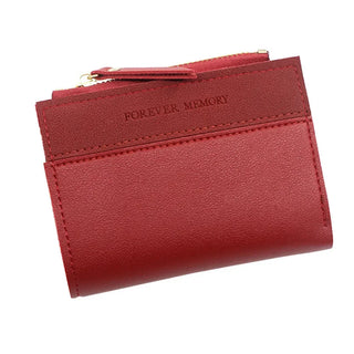 Portefeuille pour femme en cuir PU avec petit porte-cartes pliable en forme de cœur