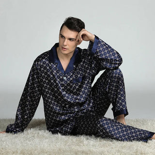 Pyjama 2 pièces pour homme grande taille – Confort et style pour les saisons printemps-automne