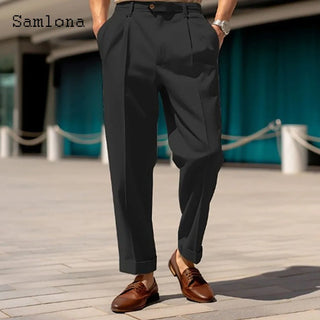 Pantalon large élégant à poches pour hommes / fête