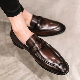 Chaussures habillées pour hommes Chaussures de bureau en cuir pour hommes Mocassins classiques marron