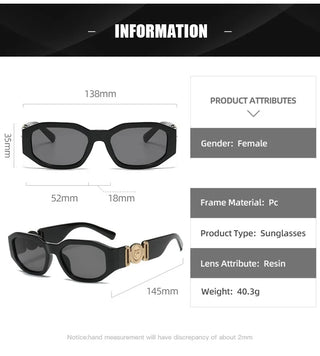 Small Rectangle Sunglasses Men Women Square Sun Glasses Travel Shades